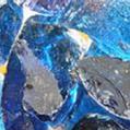 Okrasn� kameny - valounky - Glasbrocken Blau