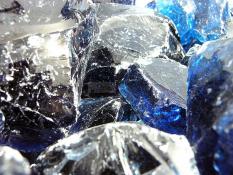Okrasné kameny - valounky - Glasbrocken Blau Okrasné kameny - valounky - Glasbrocken Blau